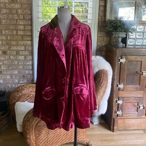 TORRID Velvet Classic Blazer DETAILS JESTER RED HOLIDAYS PLUS 4X NEW 26